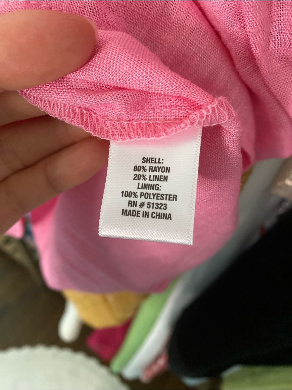 CECE Off-Shoulder Smocked Linen Blend Pink Women's Top! 💗 - Picture 8 of 8